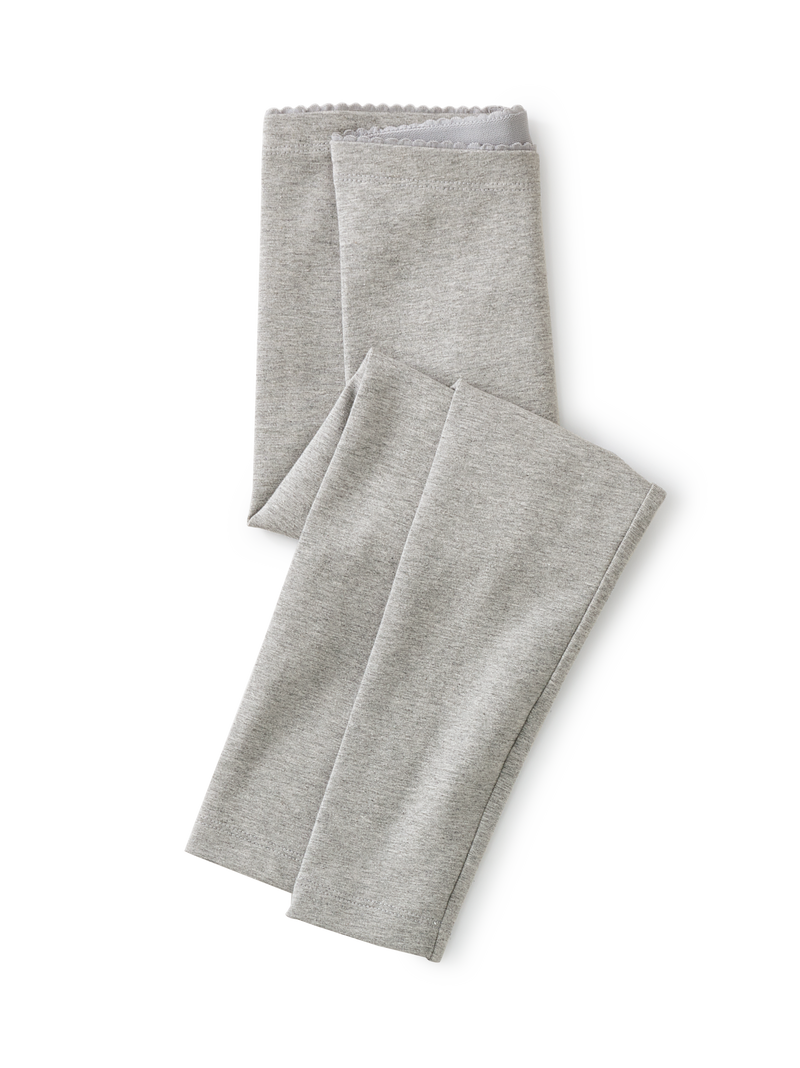 Skinny Solid Leggings in Med Heather Grey - View 1