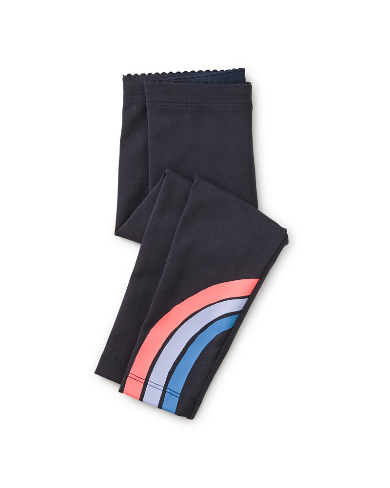 Rainbow Graphic Baby Leggings in Indigo - View 1