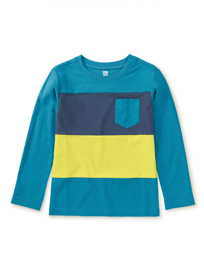 Long Sleeve Colorblock Pocket