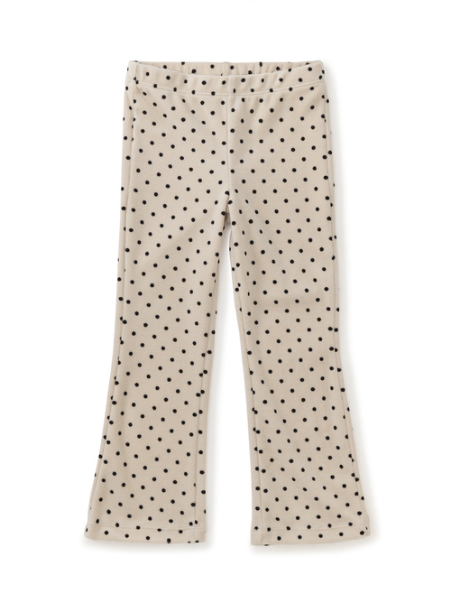 Polka Dot Velour Flare Pants