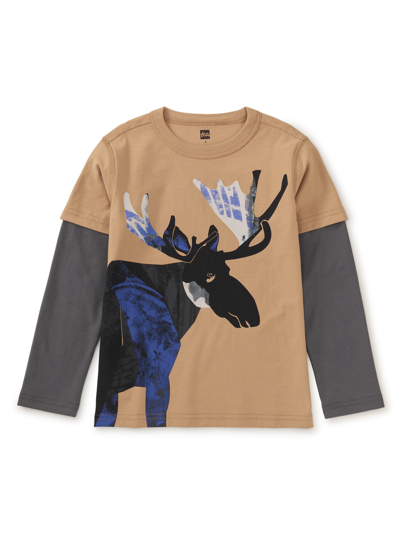 Painted Moose Layered Tee