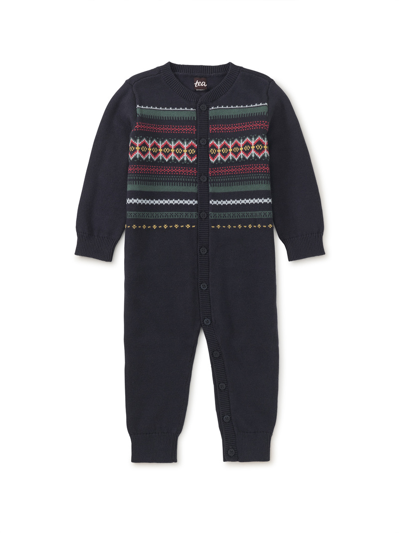 Cozy Fair Isle Baby Romper