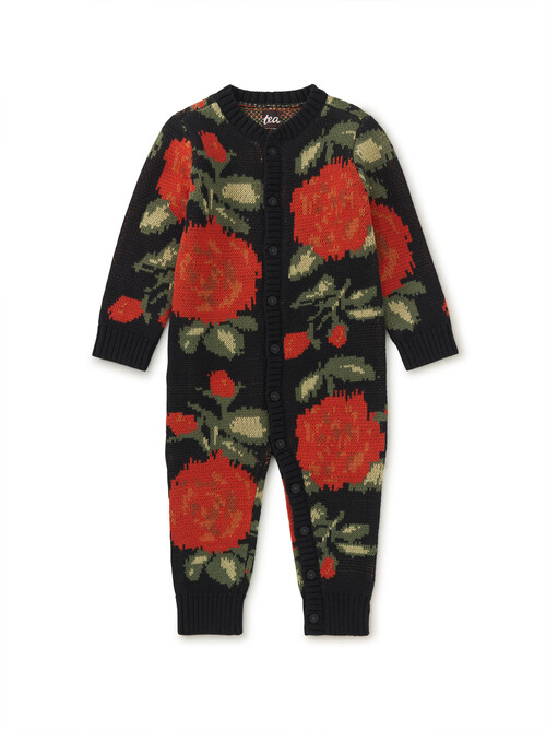 Cozy Rose Baby Romper