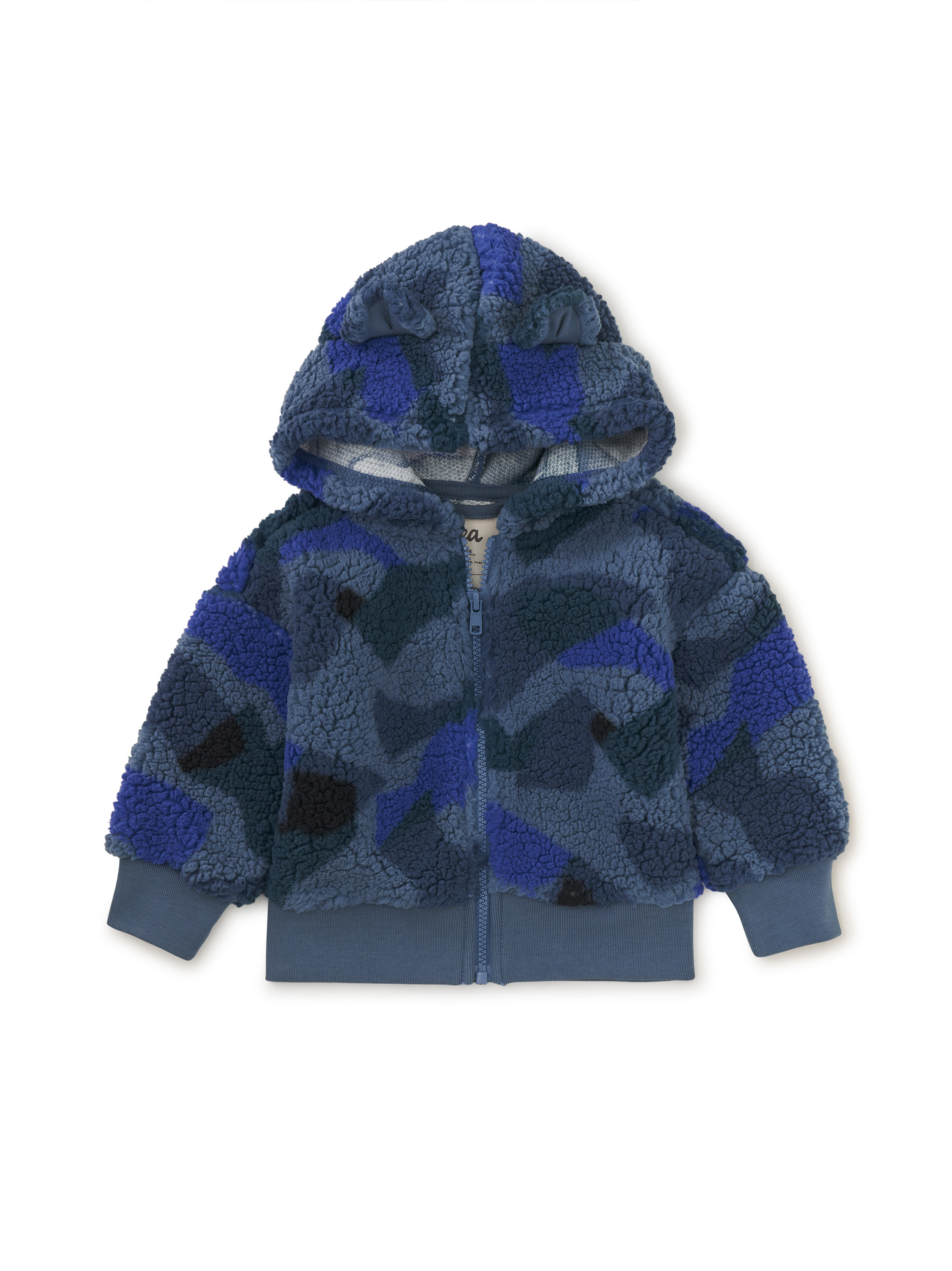 Tea Collection Teddy Fleece Bear Ears Hoodie El Calafate Glaciar Camo