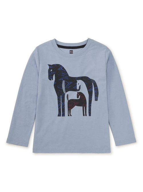  Marbled Horses Graphic Tee