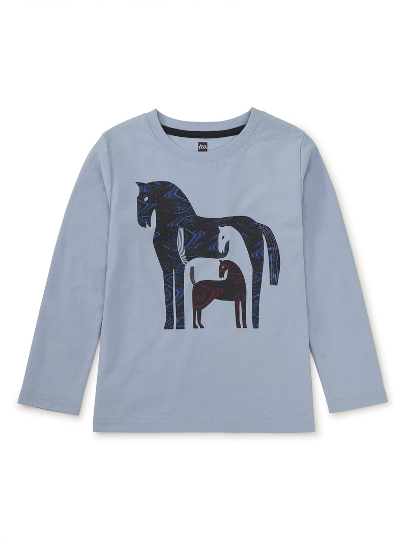 Marbled Horses Graphic Tee