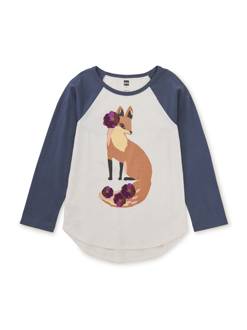  Fancy Fox Graphic Raglan Tee