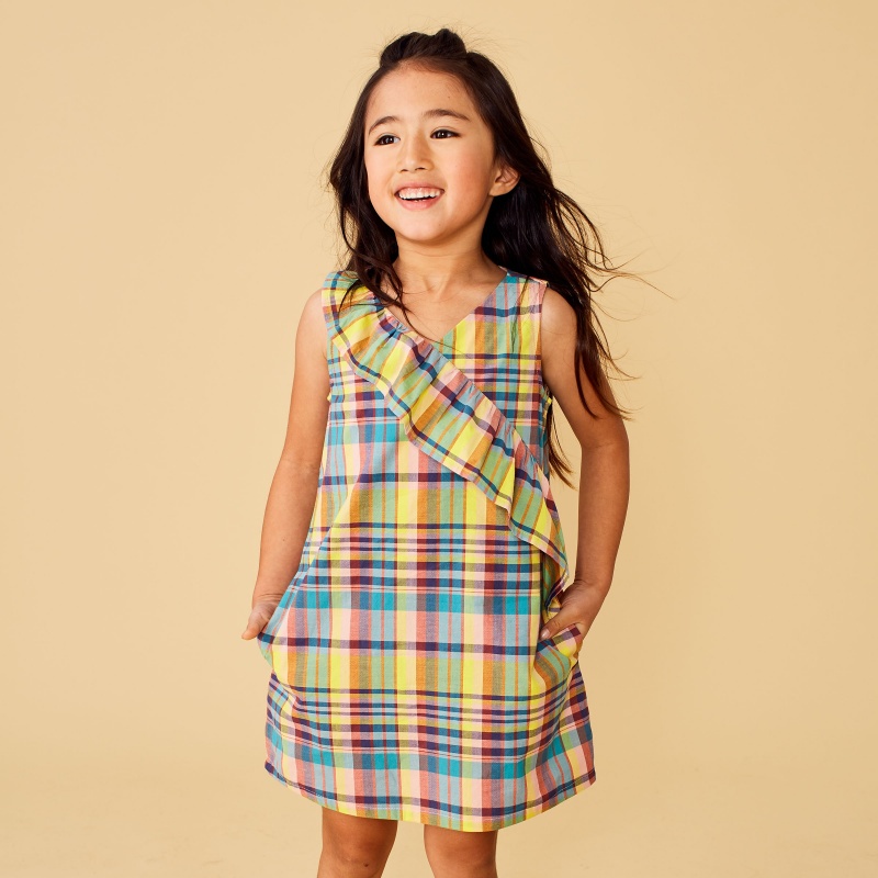 Madras Ruffle Dress