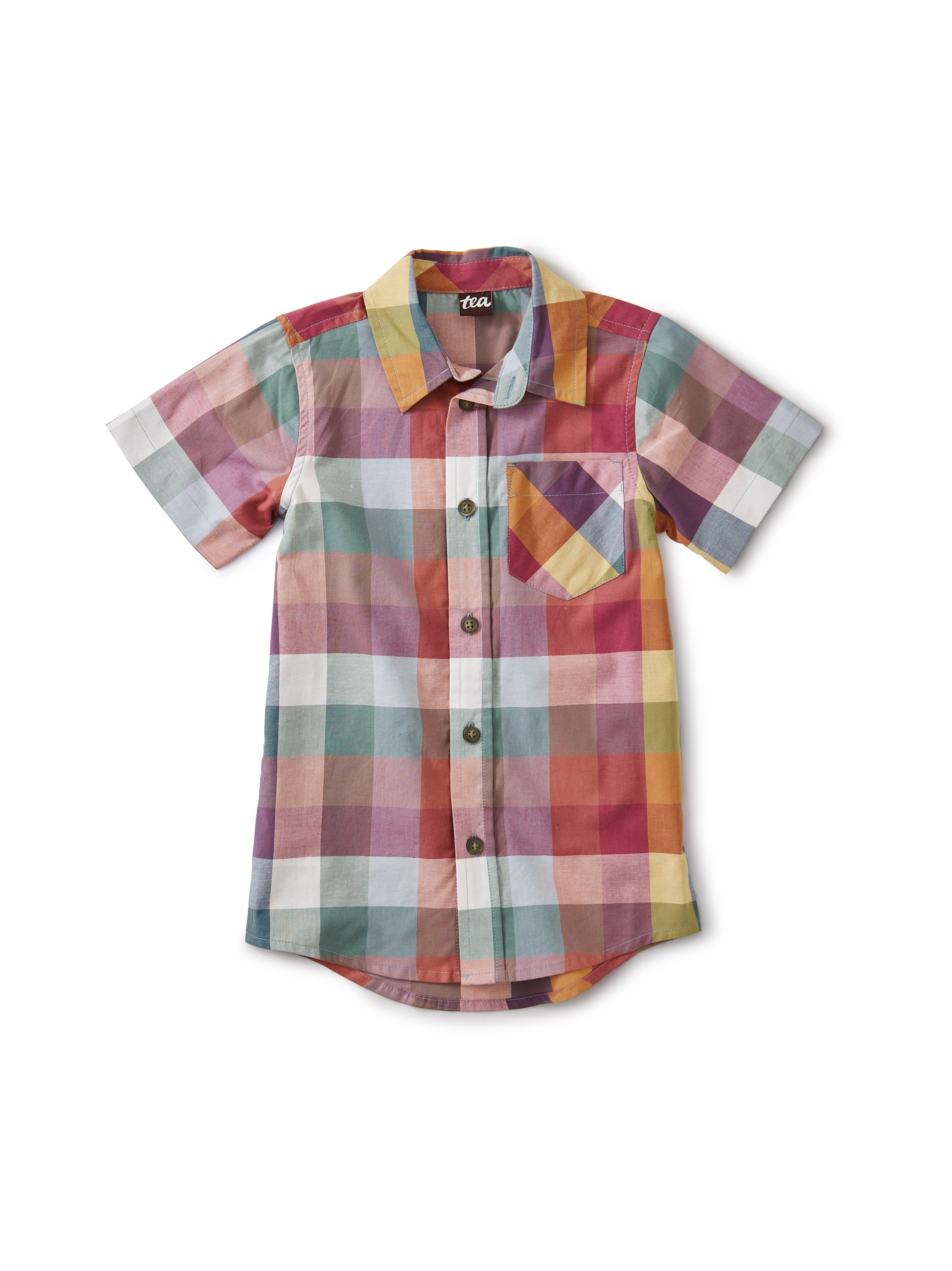 Madras Plaid Woven Shirt | Tea Collection