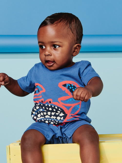 Crab Graphic Baby Romper