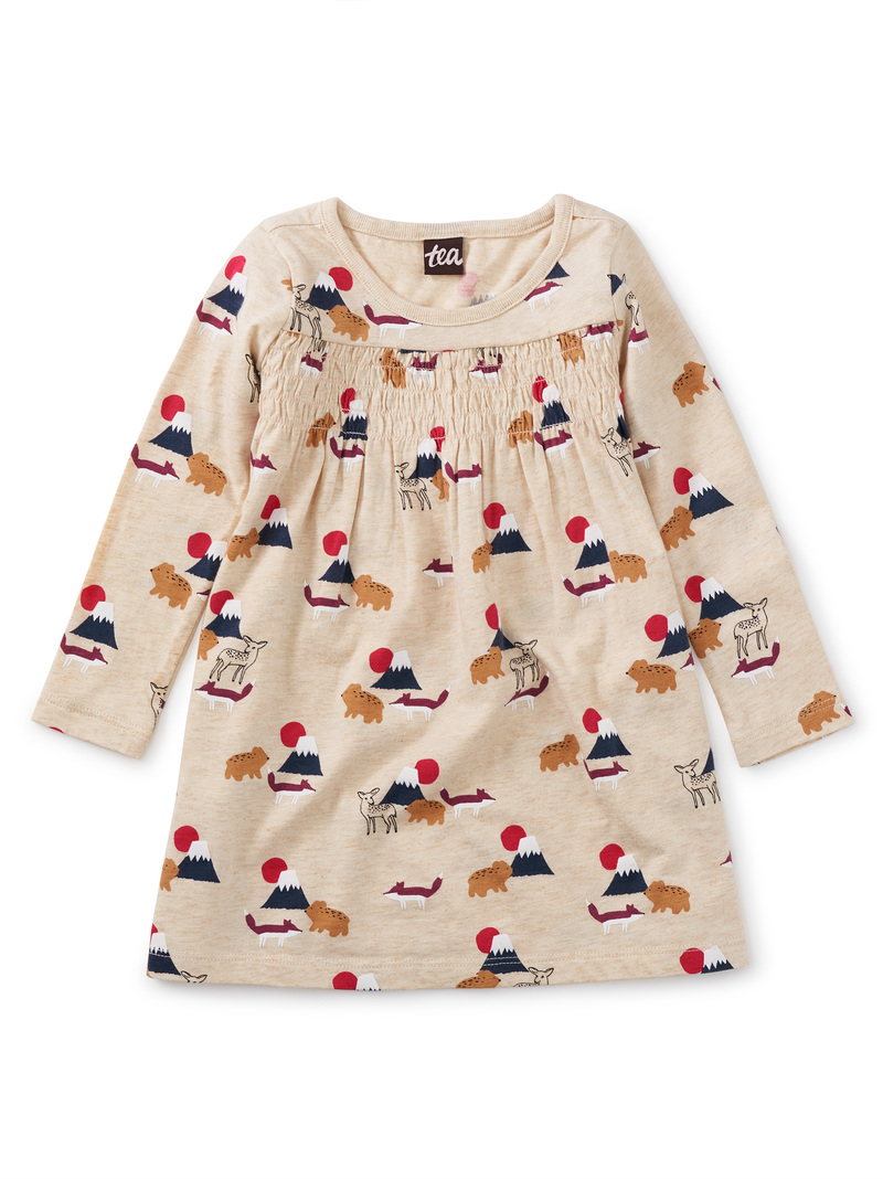 Printed Smocked Baby Dress