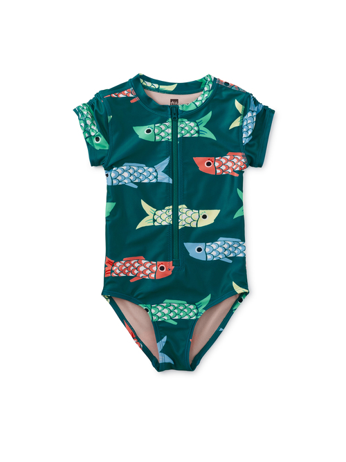 Rash Guard One-Piece Swimsuit