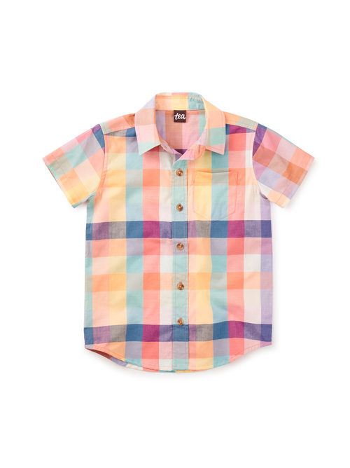 Plaid Button Up Woven Shirt