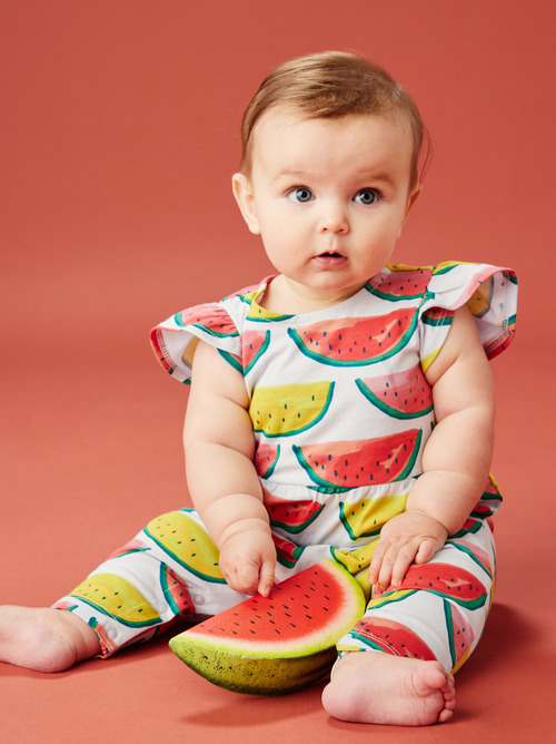 Tulip Sleeve Baby Romper